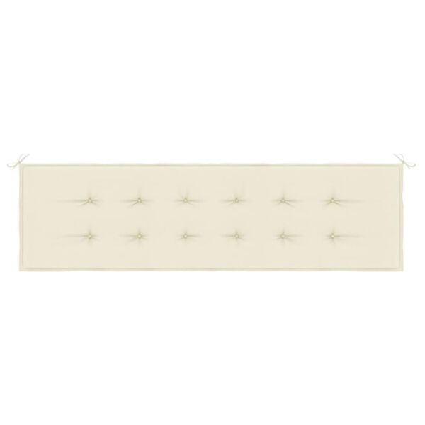 vidaXL Μαξιλάρι Πάγκου Κήπου Κρεμ 180x50x3 εκ. Ύφασμα Oxford