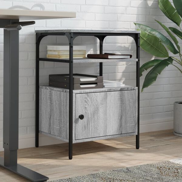 vidaXL Βάση Εκτυπωτή 3 Επιπέδων Γκρι Sonoma 50x40x76 εκ Επεξ. Ξύλο