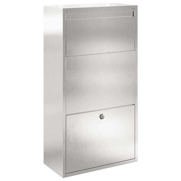 vidaXL Κουτί Ρίψης Πακέτων 44x22x82 cm Ανοξείδωτο Ατσάλι