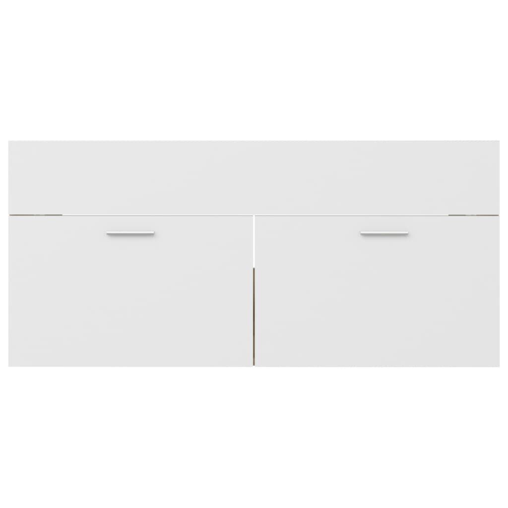 vidaXL Ντουλάπι Νιπτήρα Λευκό/Sonoma Δρυς 100x38,5x46 εκ. Επεξ. Ξύλο
