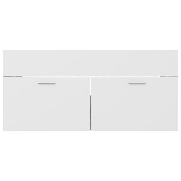vidaXL Ντουλάπι Νιπτήρα Λευκό/Sonoma Δρυς 100x38,5x46 εκ. Επεξ. Ξύλο