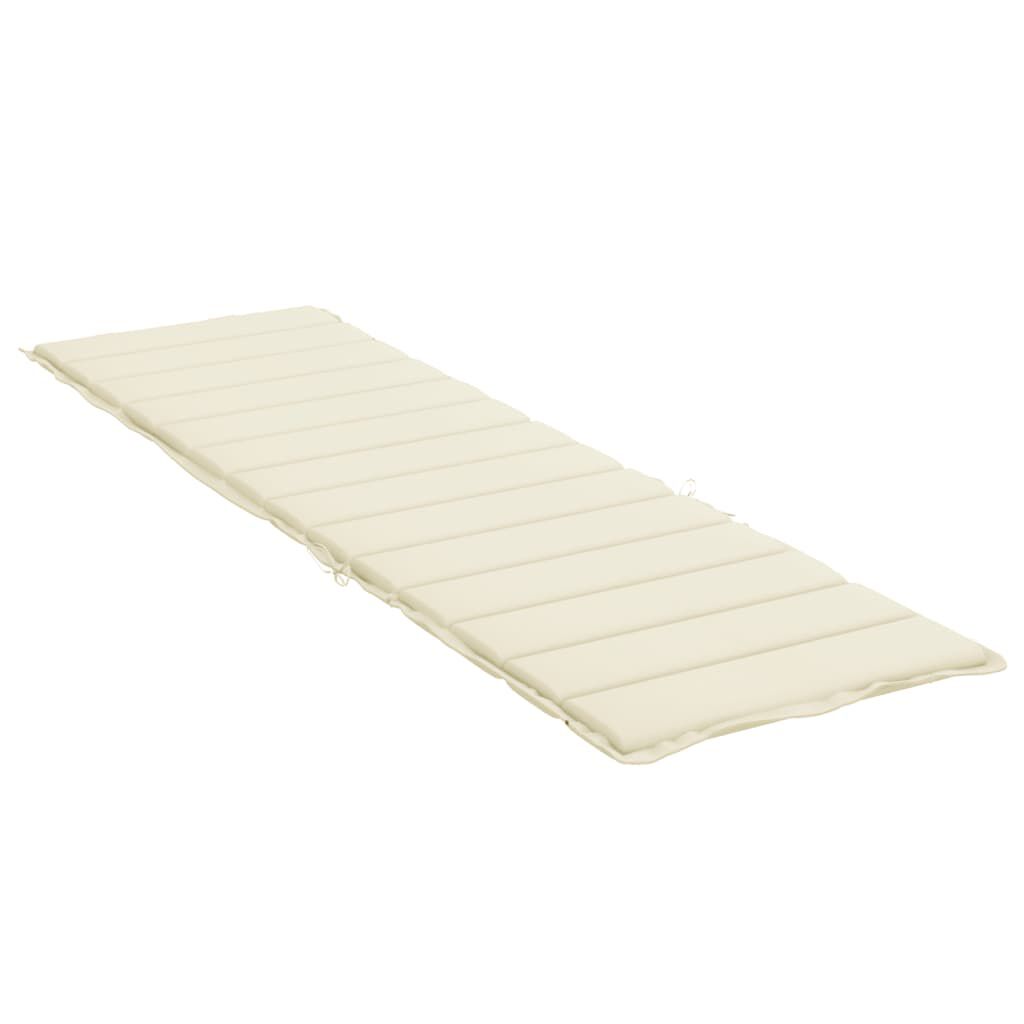 vidaXL Μαξιλάρι Ξαπλώστρας Κρεμ 200 x 60 x 3 εκ. από Ύφασμα Oxford
