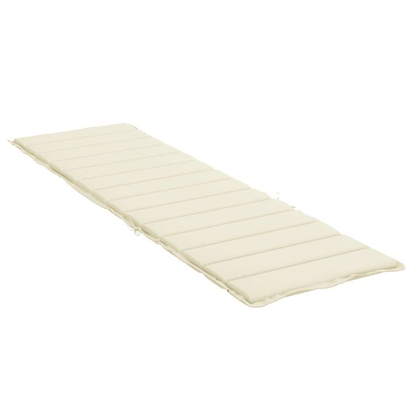 vidaXL Μαξιλάρι Ξαπλώστρας Κρεμ 200 x 60 x 3 εκ. από Ύφασμα Oxford