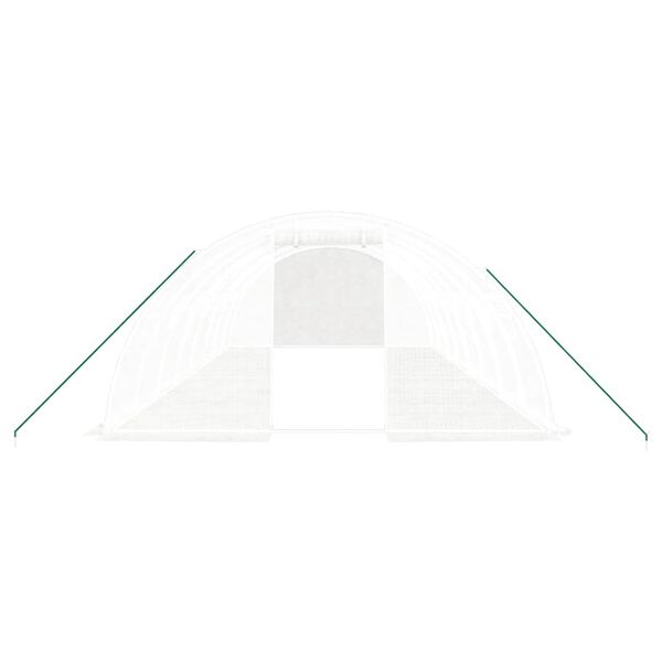 vidaXL Θερμοκήπιο Λευκό 32 μ² 8 x 4 x 2 μ. με Ατσάλινο Πλαίσιο
