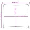 vidaXL Πανί Σκίασης Μπεζ 2,5 x 3 μ. από HDPE 160 γρ./μ²