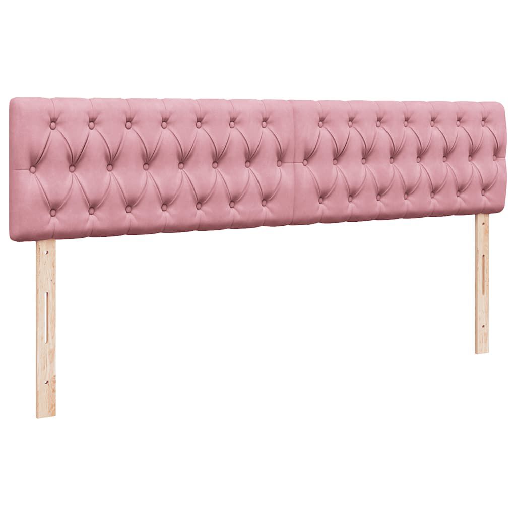 vidaXL Οθωμανικό κρεβάτι με στρώματα ροζ 180x200cm Velvet