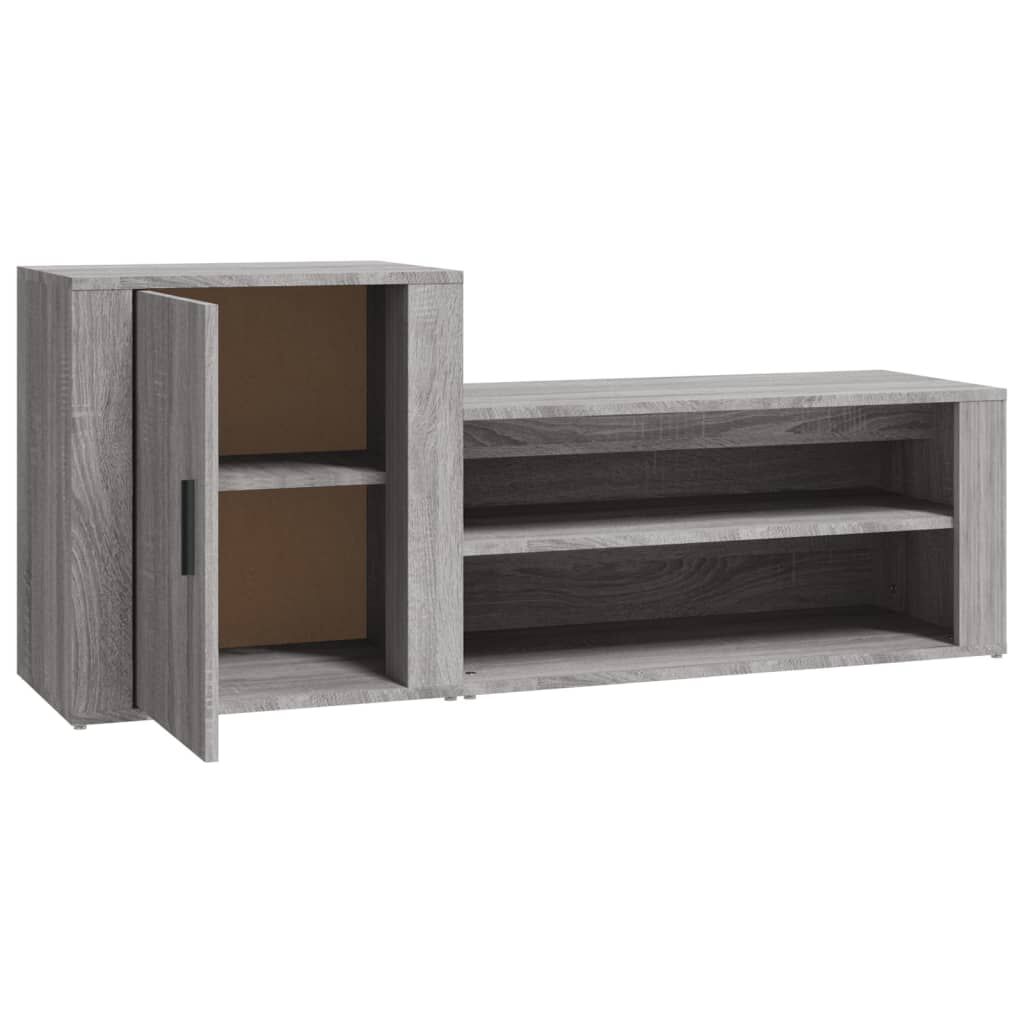 vidaXL Παπουτσοθήκη Γκρι Sonoma 130x35x54 εκ. από Επεξεργασμένο Ξύλο