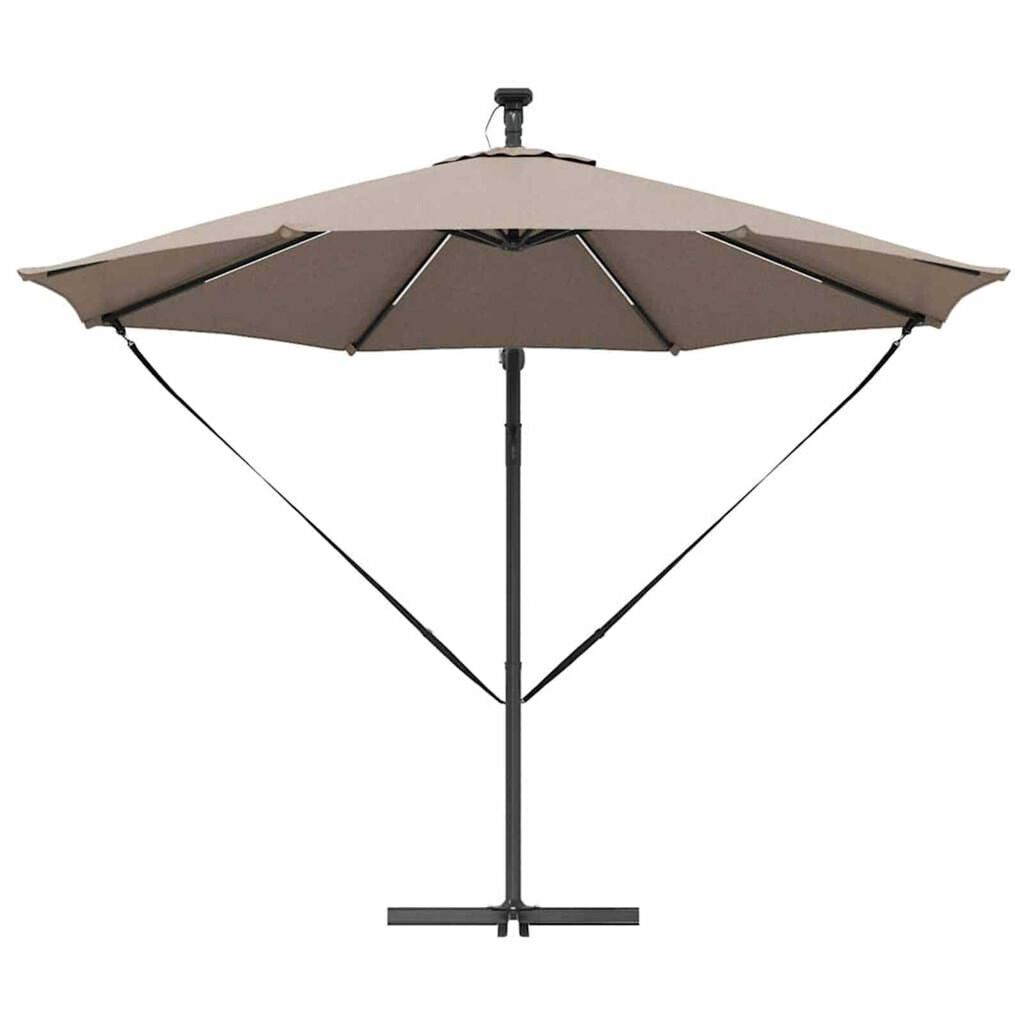 vidaXL Ομπρέλα Cantilever Banana Taupe 294 x 294 x 248 cm