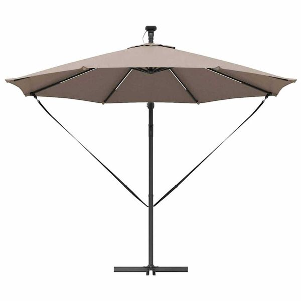 vidaXL Ομπρέλα Cantilever Banana Taupe 294 x 294 x 248 cm