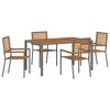 vidaXL &Sigma;έ&tau; &phi;&alpha;&gamma;&eta;&tau;&omicron;ύ &gamma;&iota;&alpha; &kappa;ή&pi;&omicron; 5 pcs &Gamma;&kappa;&rho;&iota; &kappa;&alpha;&iota; &Kappa;&alpha;&phi;έ &sigma;&upsilon;&nu;&theta;&epsilon;&tau;&iota;&kappa;ό &rho;&alpha;&tau;ά&nu;