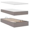 vidaXL Οθωμανικό κρεβάτι με στρώματα Taupe 160x200cm ύφασμα