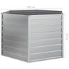 vidaXL Ζαρντινιέρα Υπερυψωμένη Ασημί 129 x 77 εκ. Γαλβανισμ. Χάλυβας