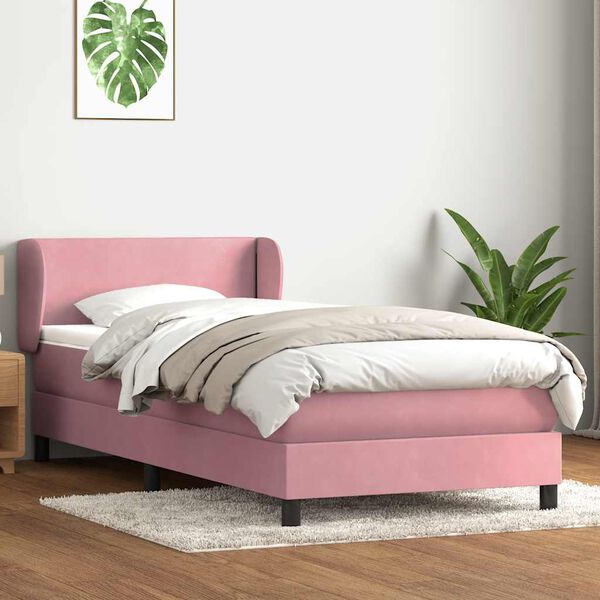 vidaXL &Kappa;&rho;&epsilon;&beta;ά&tau;&iota; Boxspring &mu;&epsilon; &Sigma;&tau;&rho;ώ&mu;&alpha; &Rho;&omicron;&zeta; 80x220 &epsilon;&kappa;. &Beta;&epsilon;&lambda;&omicron;ύ&delta;&iota;&nu;&omicron;