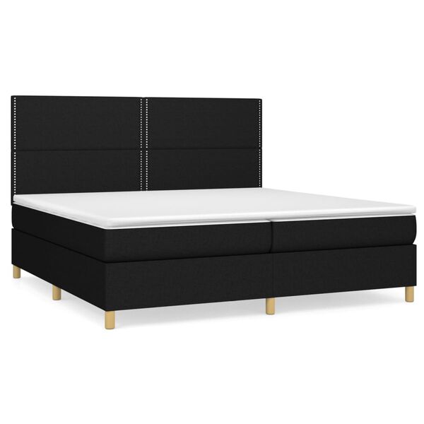 vidaXL &Kappa;&rho;&epsilon;&beta;ά&tau;&iota; Boxspring &mu;&epsilon; &Sigma;&tau;&rho;ώ&mu;&alpha; &Mu;&alpha;ύ&rho;&omicron; 200x200 &epsilon;&kappa;. &Upsilon;&phi;&alpha;&sigma;&mu;ά&tau;&iota;&nu;&omicron;