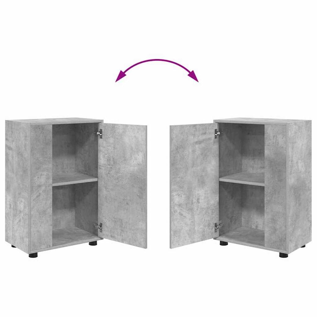 vidaXL Σετ 4 τεμαχίων για ντουλάπα τηλεόρασης 4 pcs Γκρι σκυροδέματος