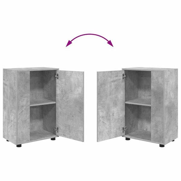 vidaXL Σετ 4 τεμαχίων για ντουλάπα τηλεόρασης 4 pcs Γκρι σκυροδέματος
