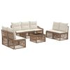vidaXL &Sigma;&epsilon;&tau; &Kappa;&alpha;&nu;&alpha;&pi;έ &Kappa;ή&pi;&omicron;&upsilon; &Rho;&upsilon;&theta;&mu;&iota;&zeta;ό&mu;&epsilon;&nu;&omicron; 8 pcs &Mu;&pi;&epsilon;&zeta; &sigma;&upsilon;&nu;&theta;&epsilon;&tau;&iota;&kappa;ό &rho;&alpha;&tau;ά&nu;