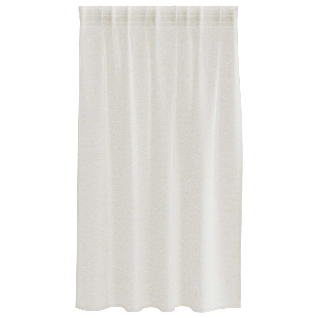 vidaXL Κουρτίνες με κουρτίνες 2 pcs Κρεμ 140 x 140 εκ. Πολυεστέρας