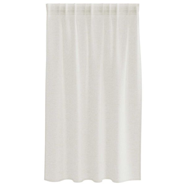 vidaXL Κουρτίνες με κουρτίνες 2 pcs Κρεμ 140 x 140 εκ. Πολυεστέρας