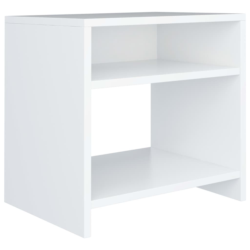 vidaXL Κομοδίνα 2 τεμ. Λευκά 40 x 30 x 40 εκ. από Επεξ. Ξύλο