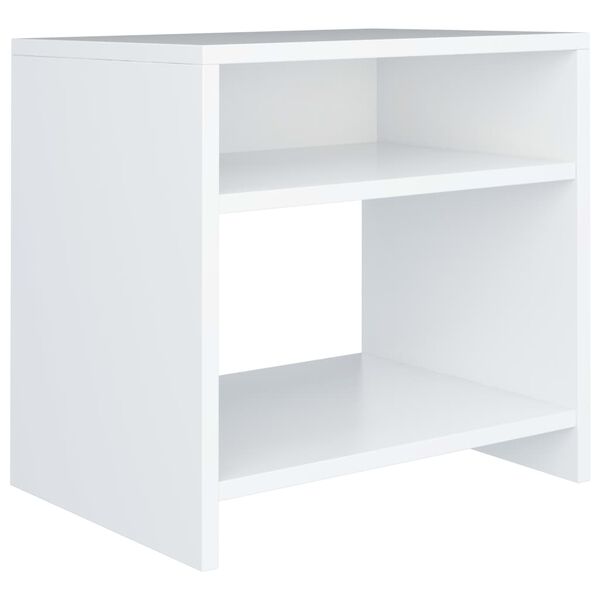 vidaXL Κομοδίνα 2 τεμ. Λευκά 40 x 30 x 40 εκ. από Επεξ. Ξύλο