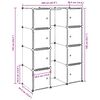 vidaXL Ντουλάπα Σπονδυλωτή 9 Τμήματα Άσπρη 109x36,5x143 εκ.