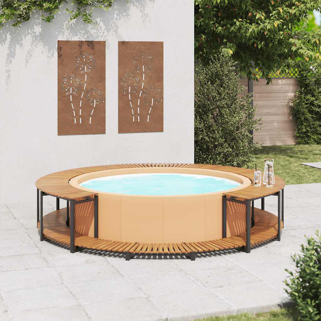 vidaXL Πλαίσιο Σπα / Υδρομασάζ 273 x 53 εκ. από Μασίφ Ξύλο Ακακίας