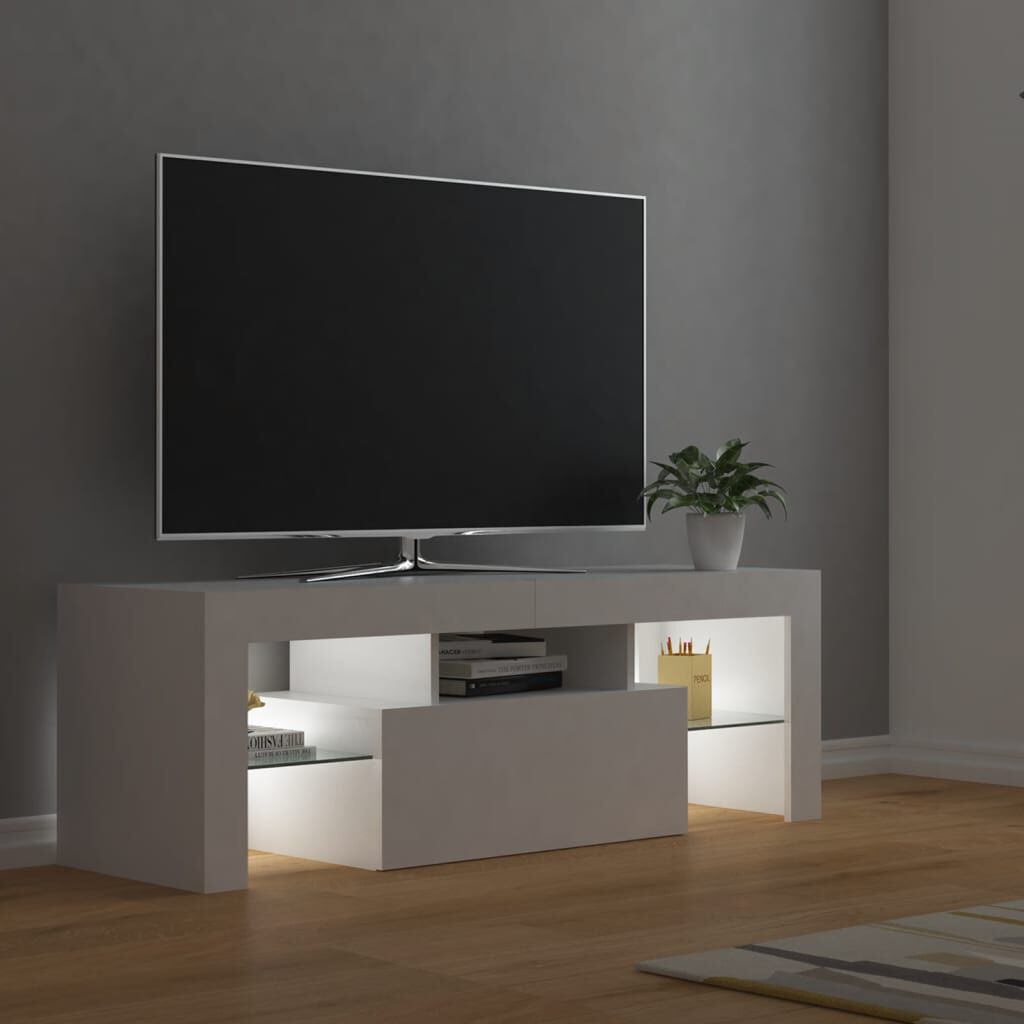 vidaXL Έπιπλο Τηλεόρασης με LED Λευκό 120x30x40 εκ.