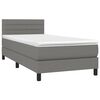 vidaXL &Kappa;&rho;&epsilon;&beta;ά&tau;&iota; Boxspring &mu;&epsilon; &Sigma;&tau;&rho;ώ&mu;&alpha; & LED &Sigma;&kappa;.&Gamma;&kappa;&rho;&iota; 100x200 &epsilon;&kappa; &Upsilon;&phi;&alpha;&sigma;&mu;ά&tau;&iota;&nu;&omicron;