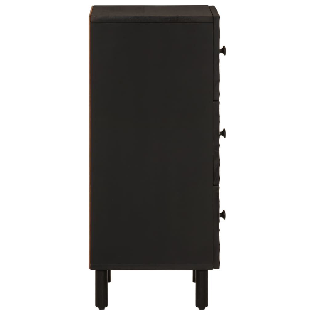 vidaXL Βοηθητικό Ντουλάπι Μαύρο 40 x 33 x 75 εκ. από Μασίφ Ξύλο Μάνγκο