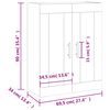 vidaXL Ντουλάπι Τοίχου Γκρι Sonoma 69,5 x 34 x 90 εκ.