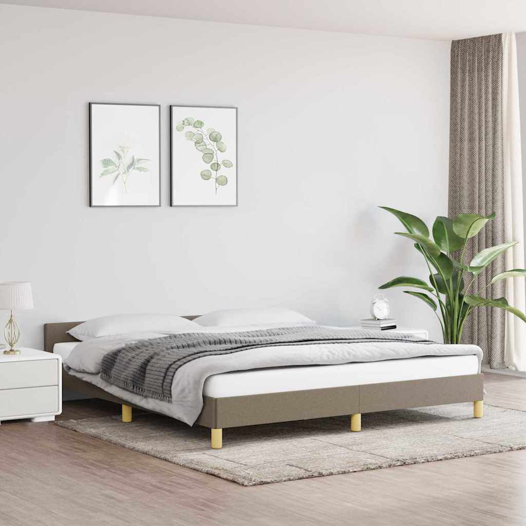 vidaXL Σκελετός Κρεβατιού Χωρίς Στρώμα Taupe 160x200 εκ. Υφασμάτινο