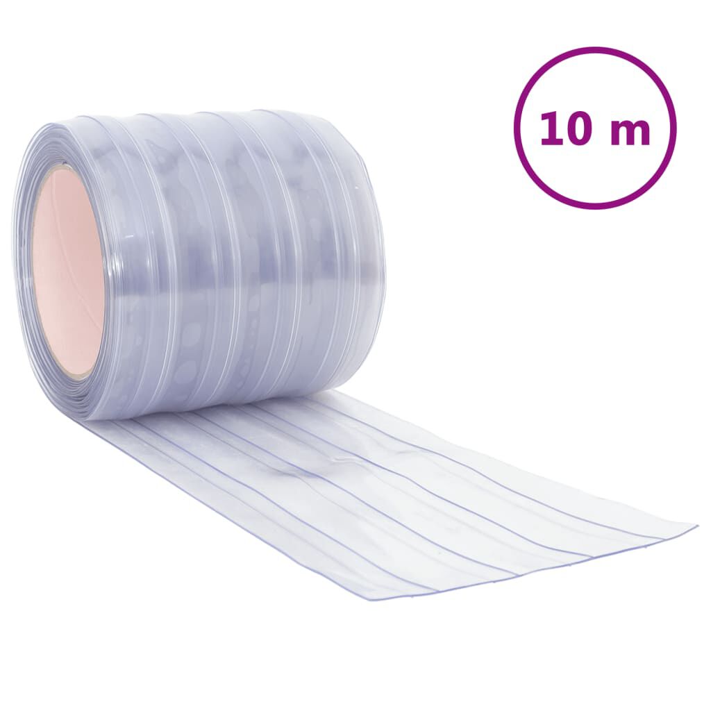 vidaXL Λωριδοκουρτίνα Διαφανής 10 μ. 200 χιλ.x1,6 χιλ. από PVC