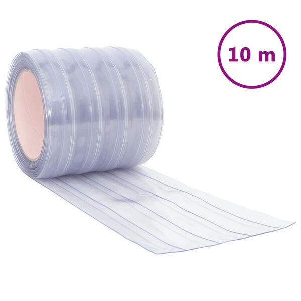 vidaXL Λωριδοκουρτίνα Διαφανής 10 μ. 200 χιλ.x1,6 χιλ. από PVC