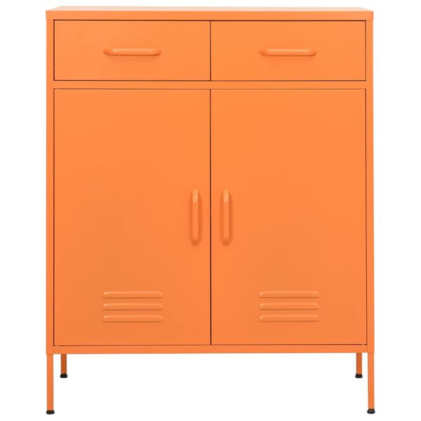 vidaXL Ντουλάπι Αποθήκευσης Πορτοκαλί 80 x 35 x 101,5 εκ. από Ατσάλι