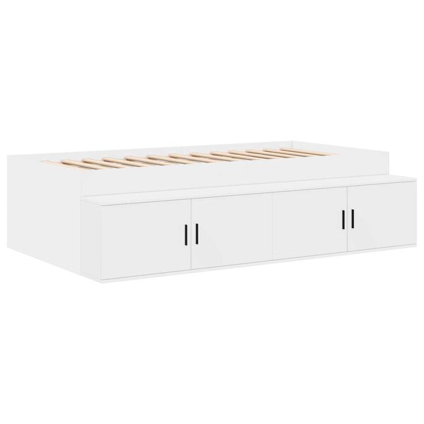 vidaXL Κρεβάτι αποθήκευσης Λευκό 90x190 εκ.