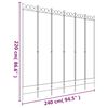 vidaXL Διαχωριστικό Δωματίου με 6 Πάνελ Μαύρο 240x220 εκ. από Ύφασμα