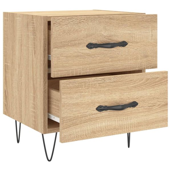 vidaXL Κομοδίνα 2 τεμ. Sonoma Δρυς 40 x 35 x 47,5 εκ. Επεξεργ. Ξύλο