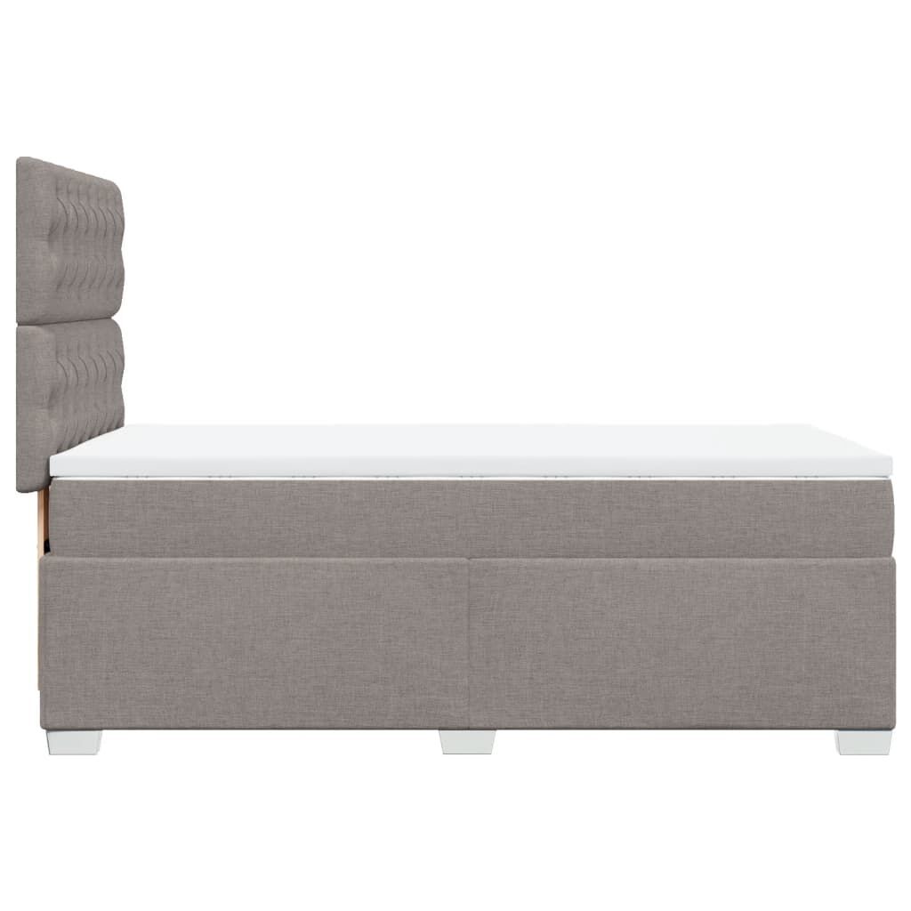 vidaXL Κρεβάτι Boxspring με Στρώμα Taupe 80x200 εκ. Υφασμάτινο