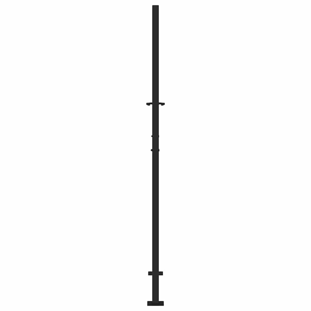 vidaXL Πύλη κήπου Μαύρη 105x180 cm Ατσάλινο σχέδιο ίχνους