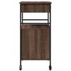 vidaXL Τρόλεϊ Κουζίνας Καφέ Δρυς 56x43x89,5 εκ. από Επεξεργασμένο Ξύλο