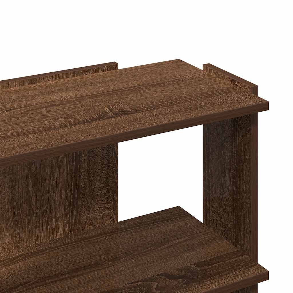 vidaXL Βιβλιοθήκη 3 Επιπέδων Καφέ Δρυς 60x30x60 εκ. Επεξεργ. Ξύλο