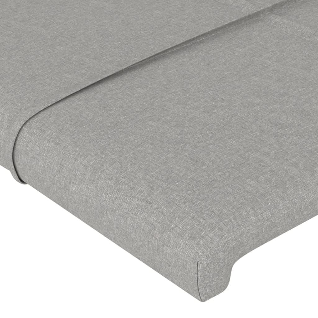 vidaXL Κεφαλάρια Κρεβατιού 2 τεμ. Αν. Γκρι 72x5x78/88 εκ. Υφασμάτινα