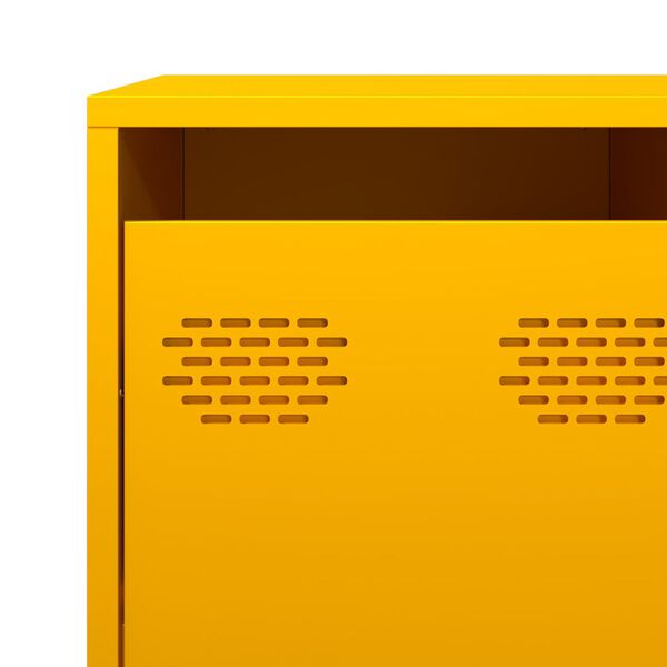 vidaXL Sideboard Μουστάρδα κίτρινη 135x39x103,5cm Ατσάλι ψυχρής έλασης