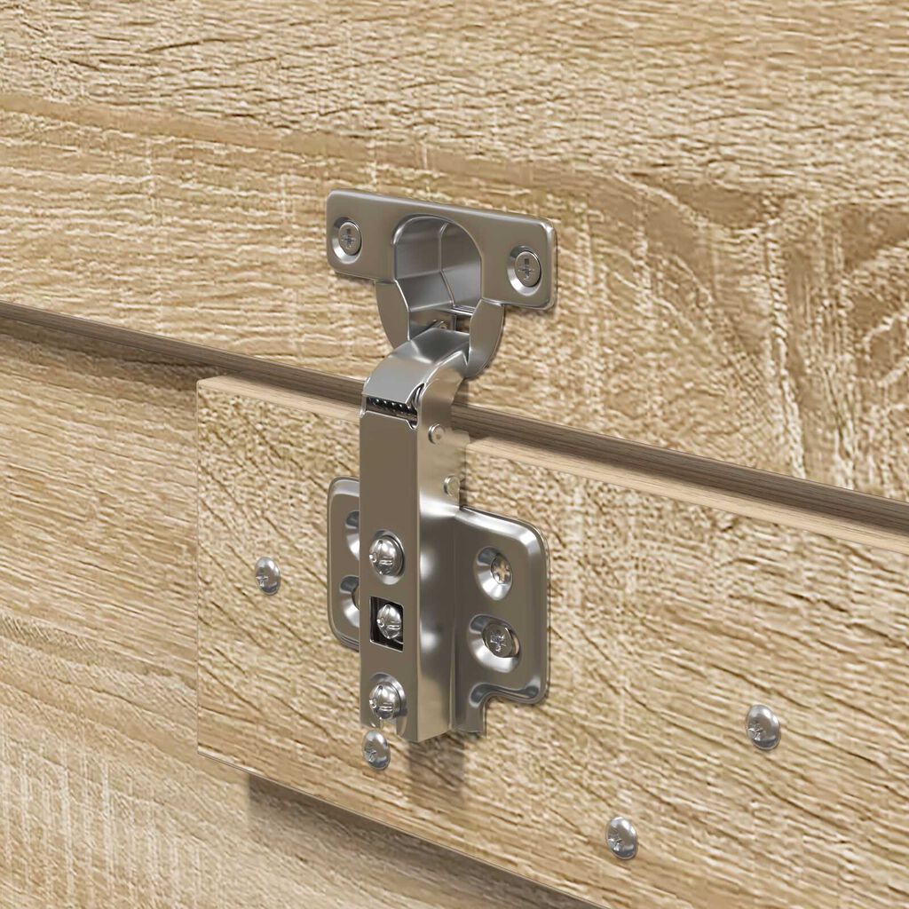 Κρεβάτι αποθήκευσης vidaXL Sonoma Oak 135x190 εκ