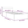 vidaXL Πλαίσιο Κρεβατιού Αποθ. Χώρο/LED Μαύρο 90x200 εκ. Δερματίνη