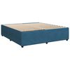 vidaXL Κρεβάτι Boxspring με Στρώμα Μπλε 180x200 εκ. Βελούδινο