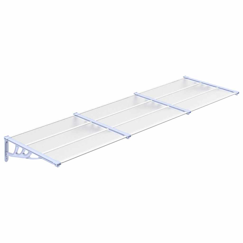 vidaXL Στέγαστρο Πόρτας Γκρι & Διαφανές 297,5x90 εκ από Πολυκαρβονικό