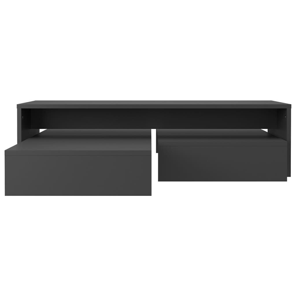 vidaXL Τραπεζάκι Σαλονιού Ζιγκόν Γκρι 100x100x26,5 εκ. Επεξ. Ξύλο