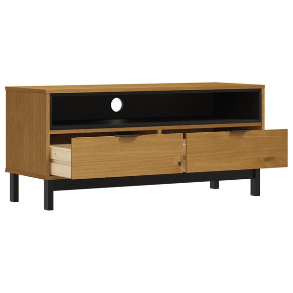 vidaXL Έπιπλο Τηλεόρασης FLAM 110 x 40 x 50 εκ. από Μασίφ Ξύλο Πεύκου